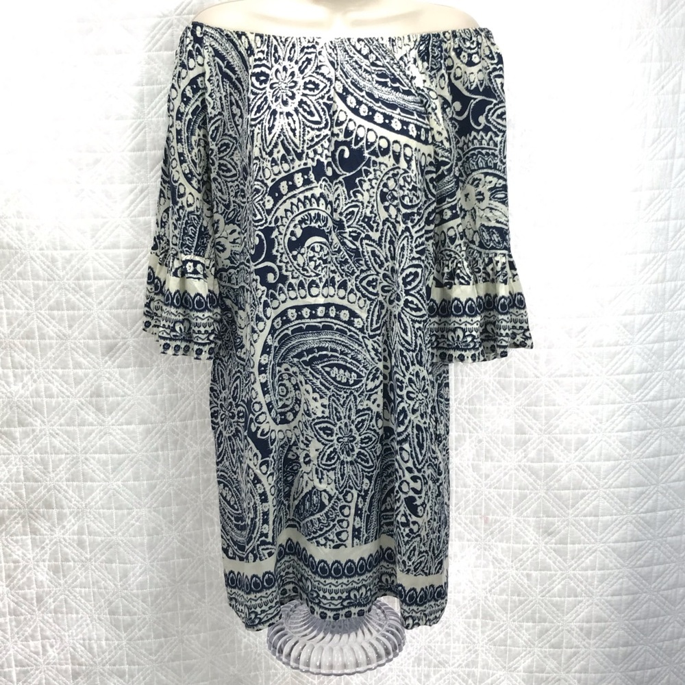 Umgee dress off shoulder cotton blend small